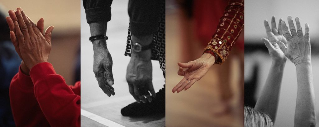 Elixir Festival 2024 – Exhibition A composite image of four photographs of dancers hands