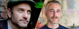 Two photographs side by side of Leo Boix and Pablo Bronstein. The photos are headshots.