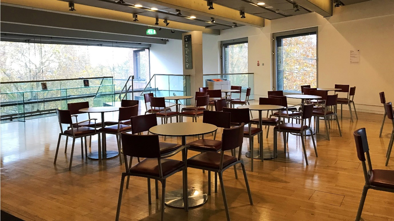 Second circle landing and waiting area at Sadler's Wells Theatre