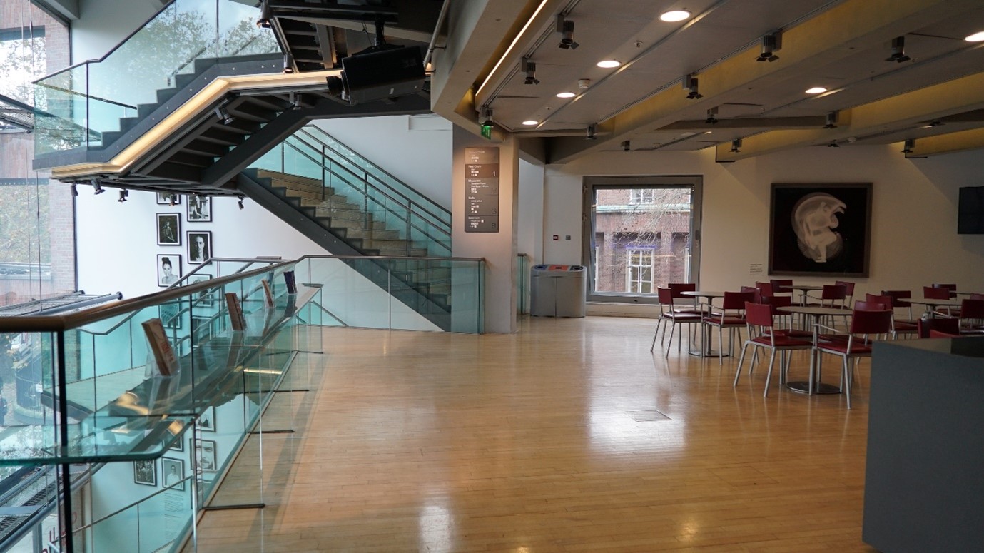 The first circle landing at Sadler's Wells Theatre