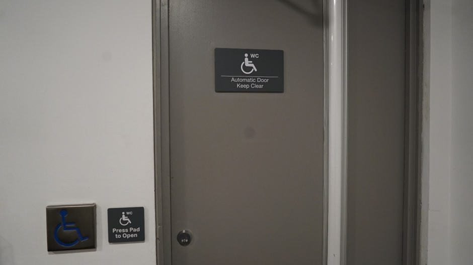 Sadler's Well disabled toilet grey door