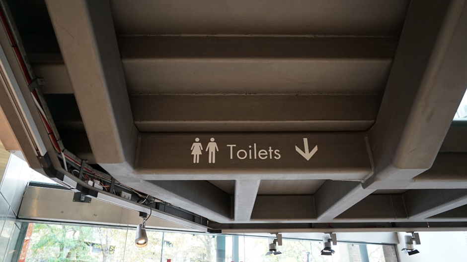 Sadler's Well Theatre toilets signage